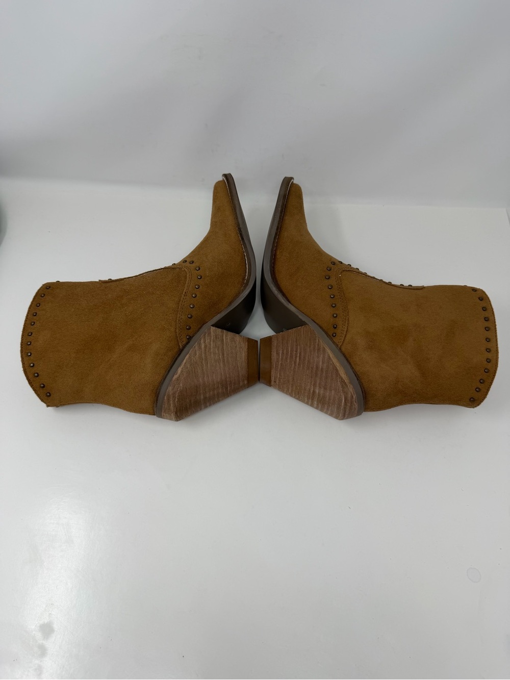 Dingo NWT Classy N Sassy Western Booties Snip Toe Leather Camel Brown Size 7 - Picture 4 of 12
